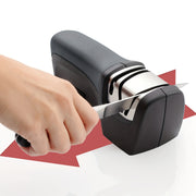 Электрическая точилка для ножей USB портативная с синтетическими колесами, керамическими стержнями, нескользящей основой