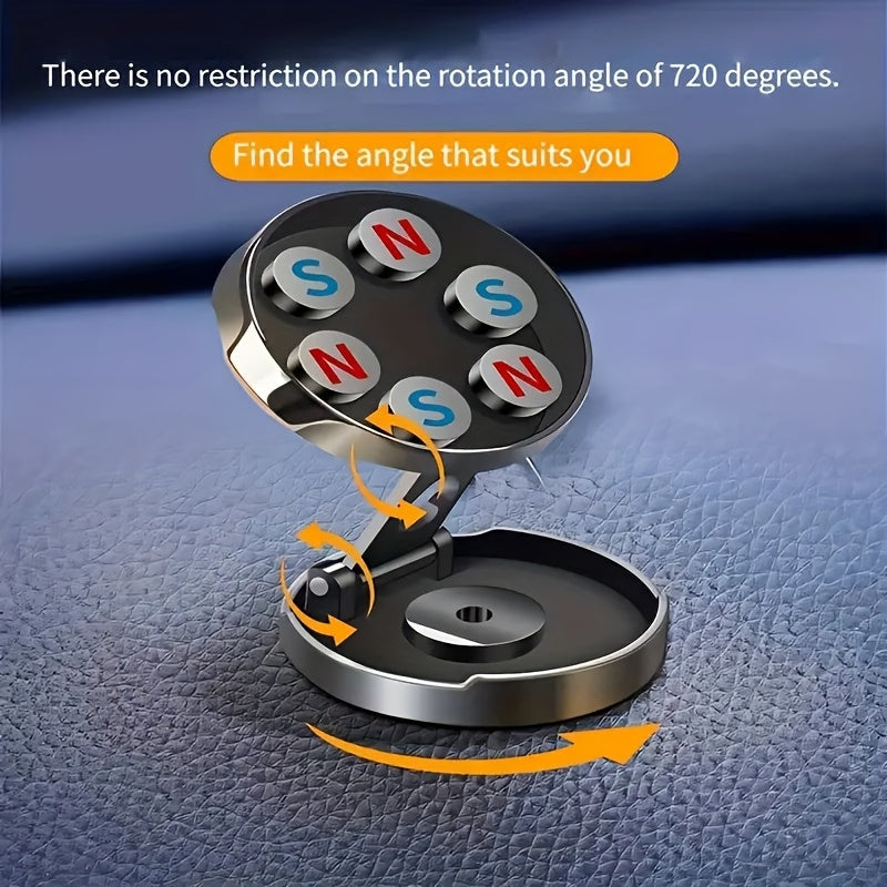 Soporte magnético para coche de aleación de aluminio universal, resistente al agua, rotación de 360°