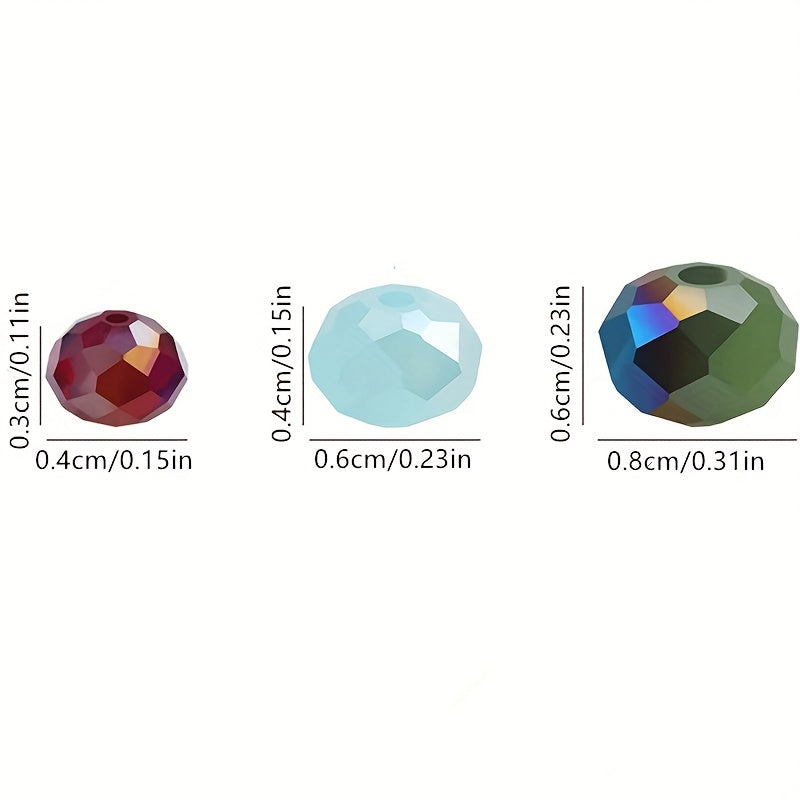 500 Pieces Imitation Crystal Glass Beads 4mm Faceted Round Spacer Jewelry Making