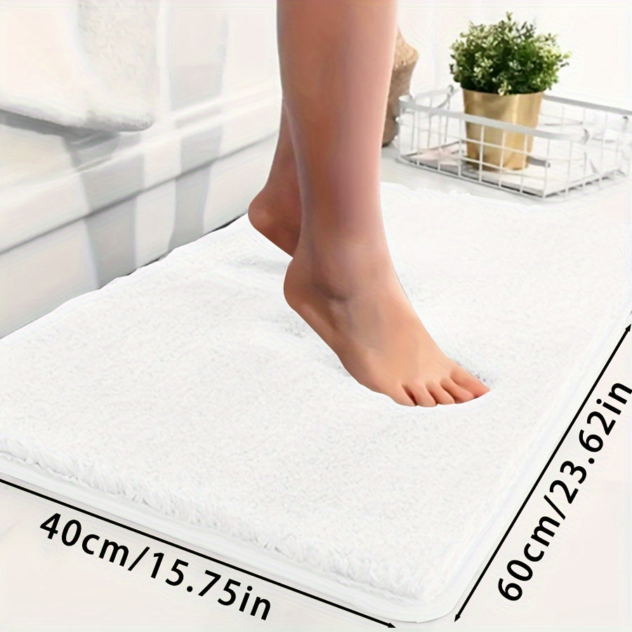 Ultra-Soft Non-Slip Absorbent Bathtub Mat for Bathroom and Laundry