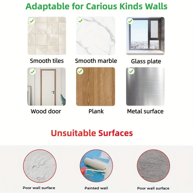 10 Transparent Waterproof Adhesive Hooks for Bathroom Wall Hanging