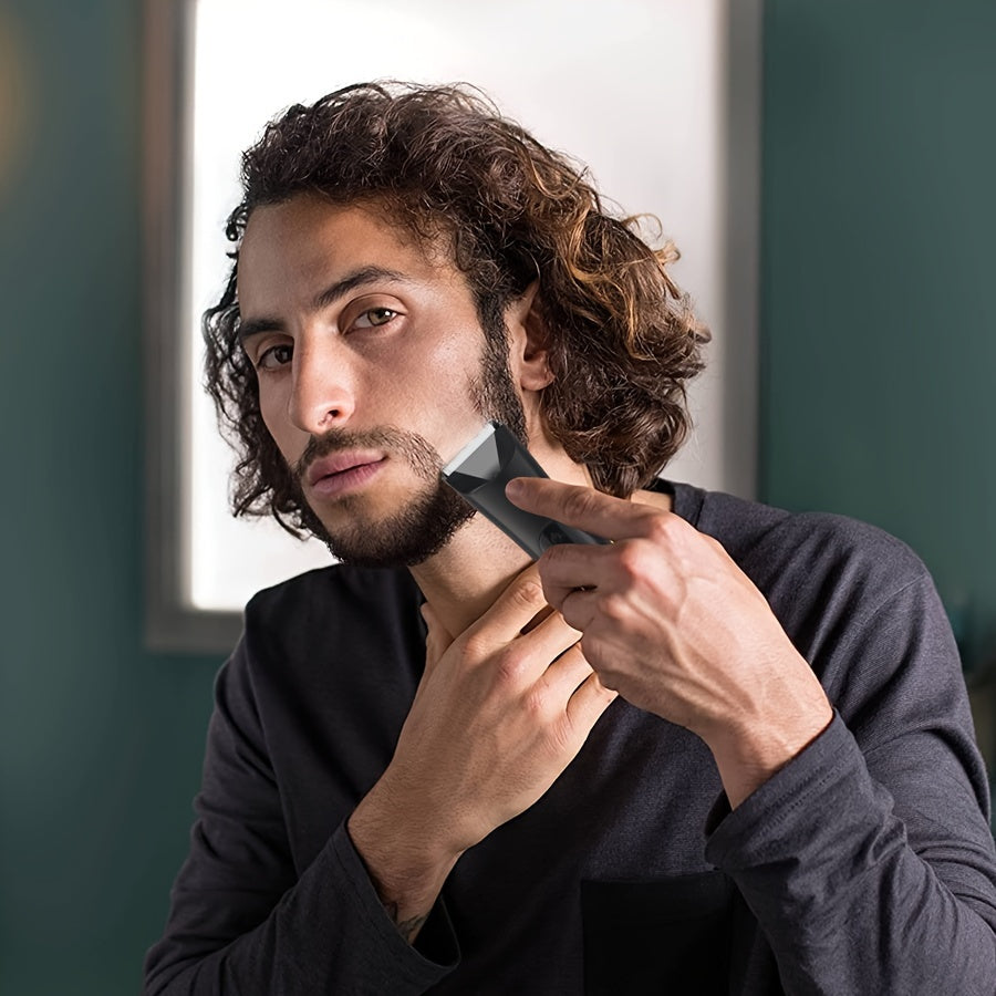 Мужской электробритва и триммер для тела, перезаряжаемый через USB, керамическое лезвие, полное тело ухода