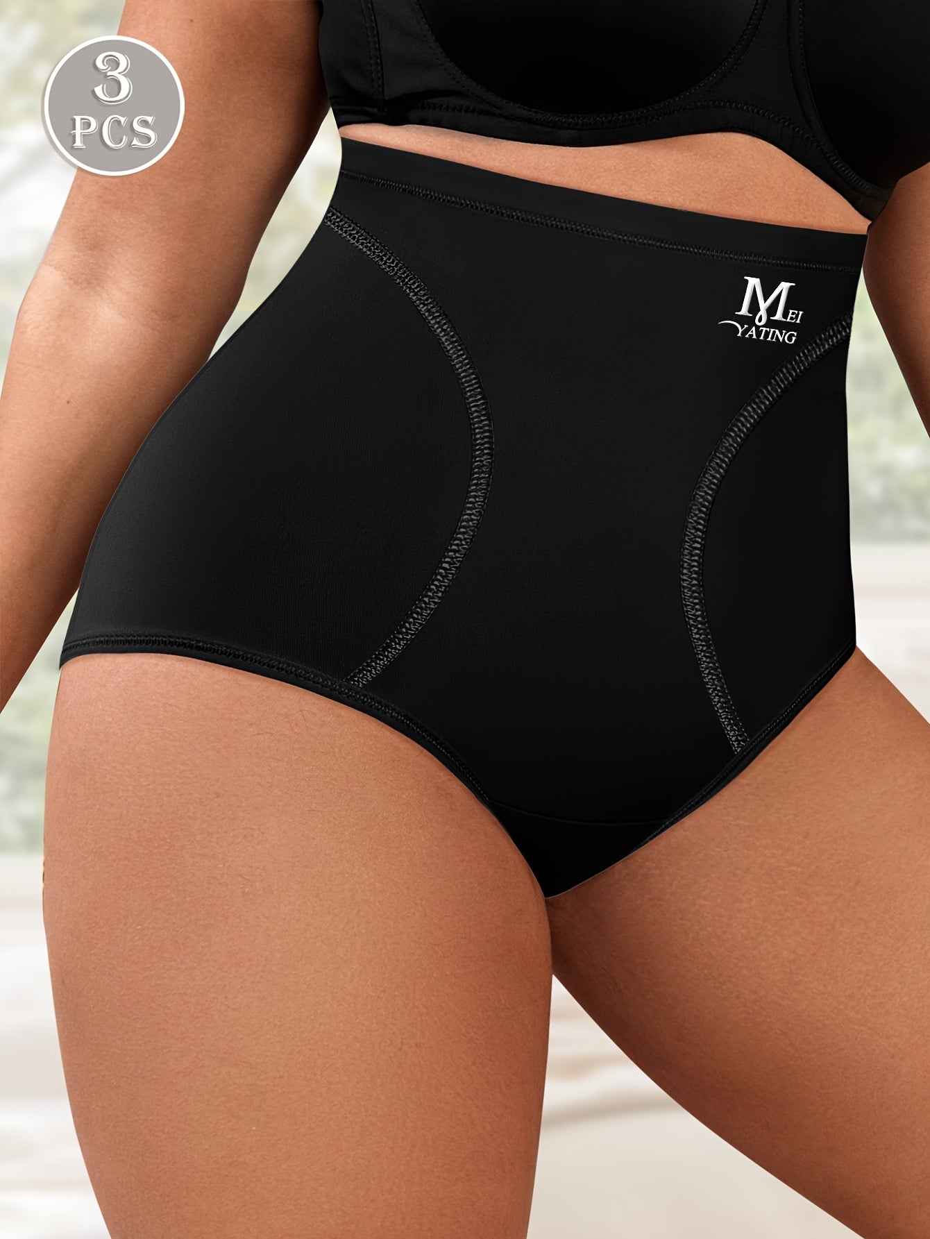 Трусики-слипы с высокой талией для контроля живота, бесшовные, дышащие, в большом размере, в морском, черном и бежевом цветах