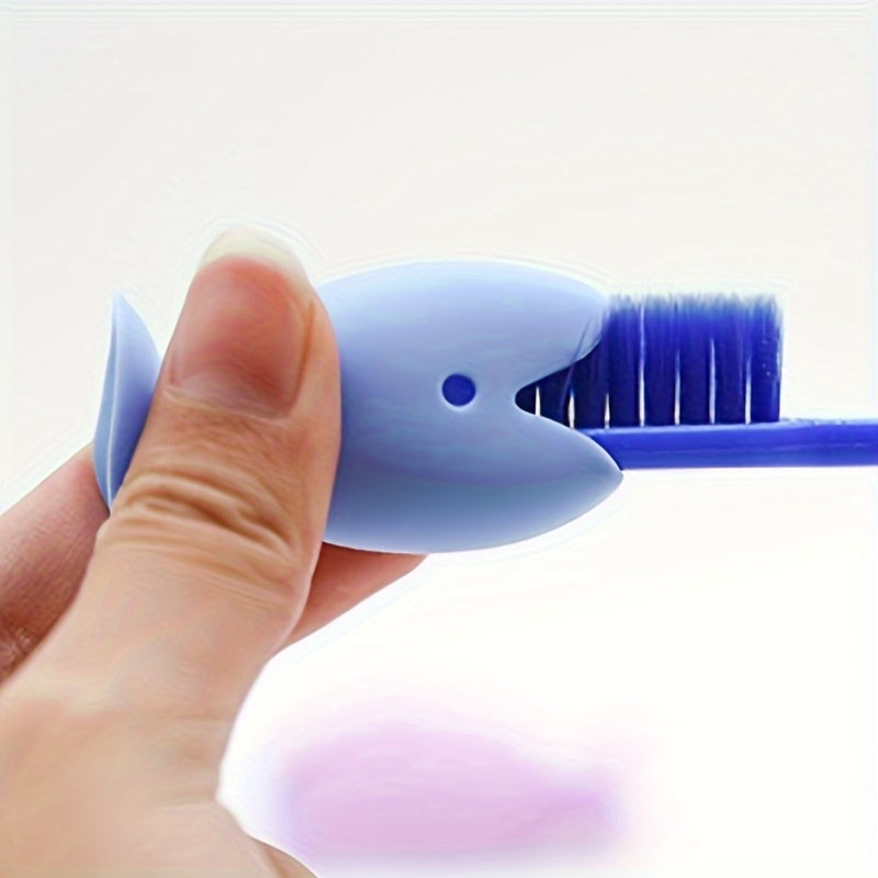 Fish Shaped Silicone Toothbrush Holder Mini Portable Travel Toothbrush Cover