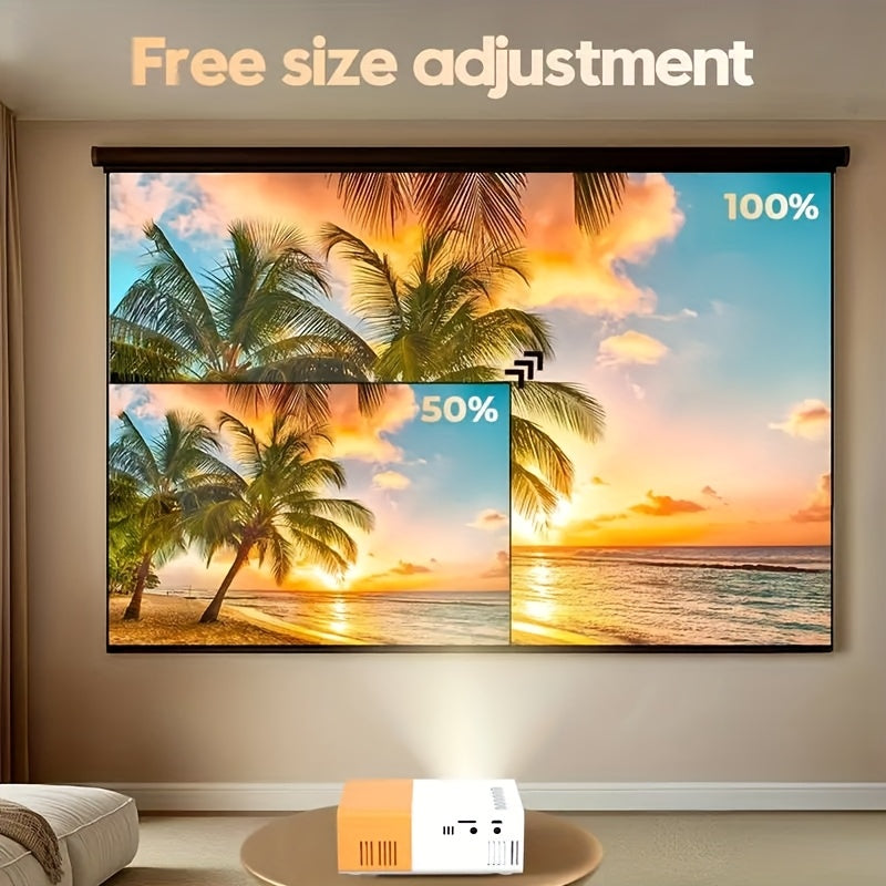 Portable Mini Projector for Indoor Movies TV Gaming with USB AV HDMI