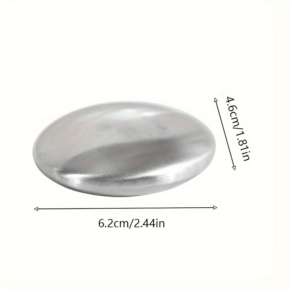 Stainless Steel Soap for Garlic and Onion Odor Removal Oval Handheld Bathroom Soap