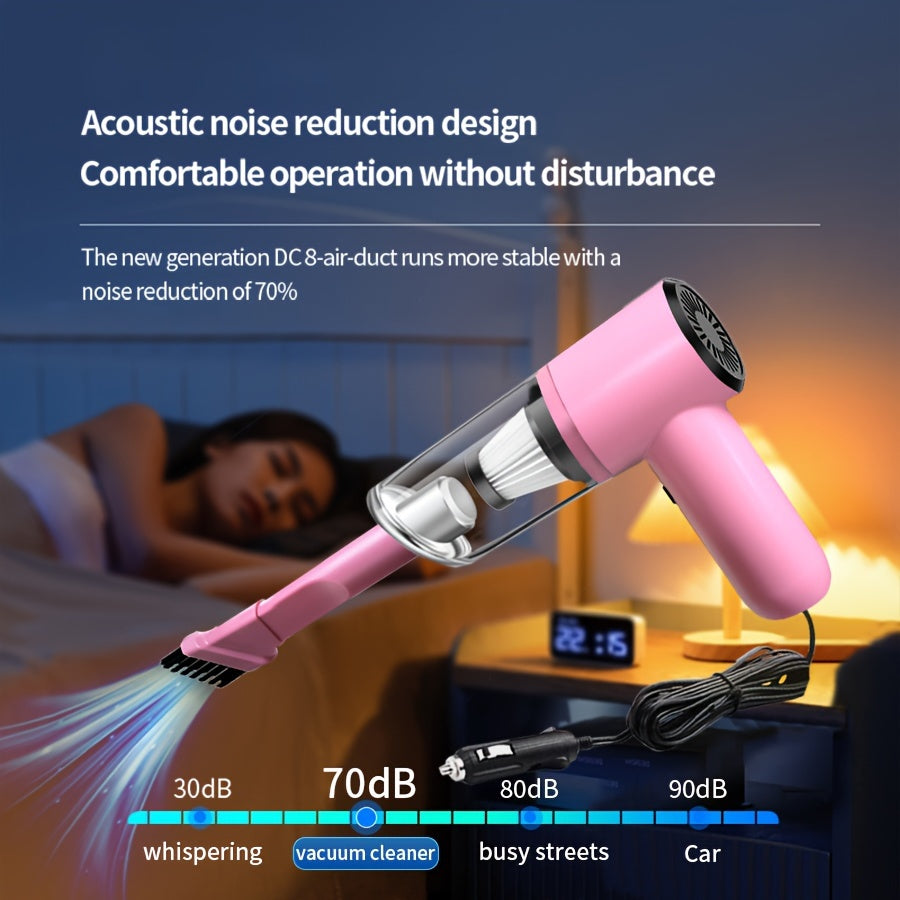 Автомобильный пылесос ручной 12В с кабелем, удаление шерсти домашних животных, небольшой пылесос для удаления пыли