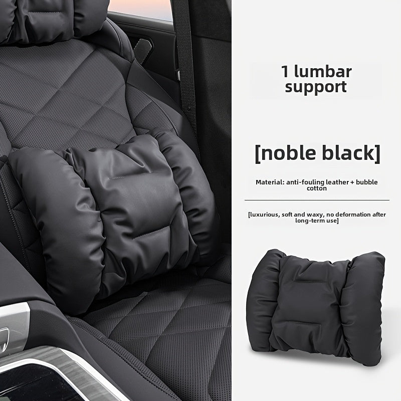 Car Headrest and Lumbar Pillow Ergonomic Foam Cushion for SUV Truck Back Support