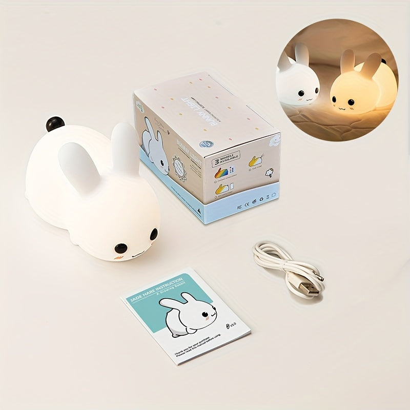 Silicone Night Light with USB Charging Remote Control Dimmable Touch LED for Kids and Bedroom