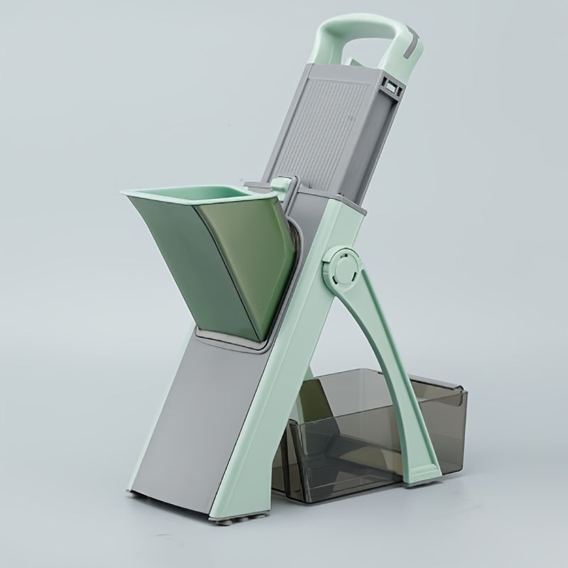 Multi-Function Manual Vegetable Fruit Slicer with Container for Chopping Grating