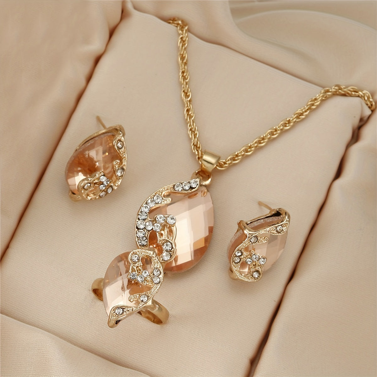 Set of 5 Women's Quicksand Oval Pointer Quartz Watches with Analog Display PU Leather Jewelry Set