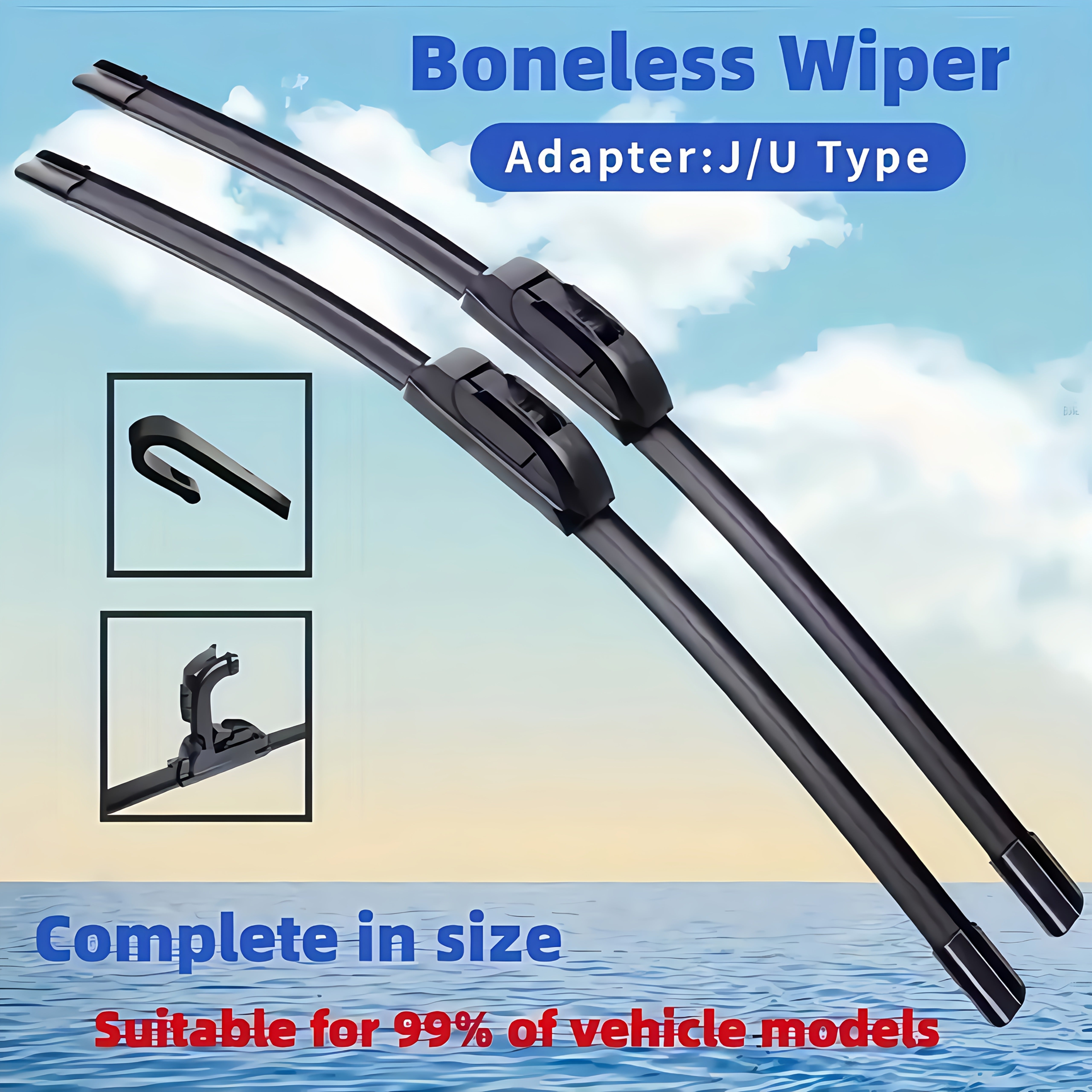 HD Wiper Blades for Cars Bardoshli Avtomobil Shisha Yopish uchun Uzun Muddatli Avtomobil Shisha O‘rnash uchun Qismlar