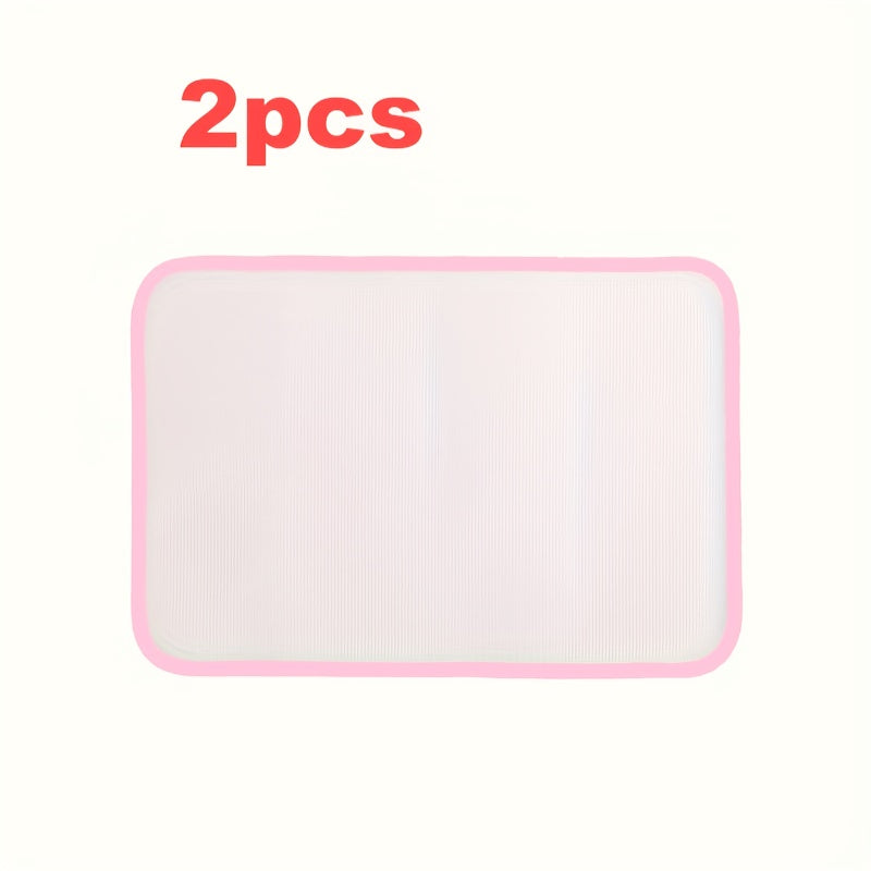 Set of Two Ironing Mesh Cloths for Delicate Clothing Heat Insulation Random Color