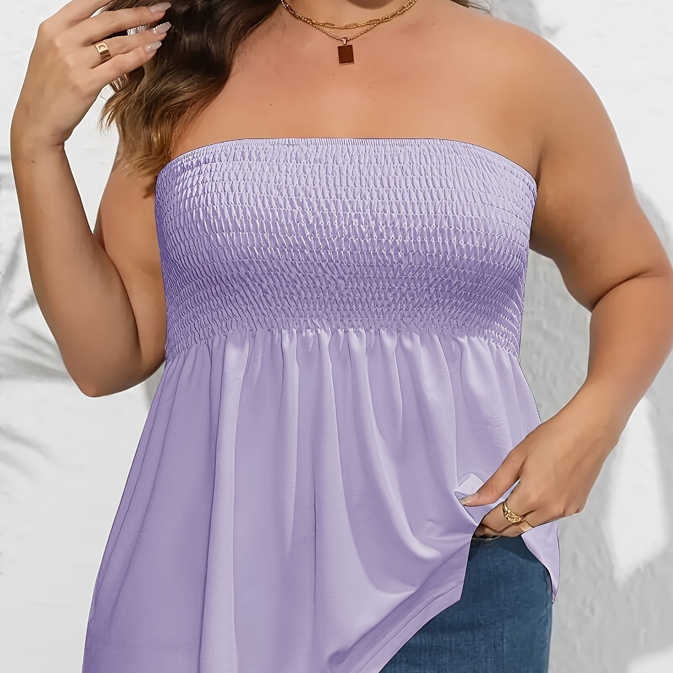 Женский топ-корсет с открытыми плечами, эластичный, однотонный, с рюшами, короткий рукав