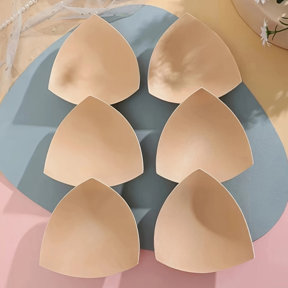 Women's Invisible Triangular Sponge Bra Pads Set for Support and Enhancement