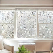 Rollo de película de vidrio con estampado de tulipanes coloridos para ventanas y decoración
