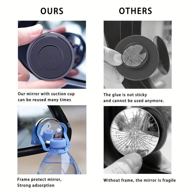 Juego de espejos retrovisores pequeños redondos para coche para asistencia en puntos ciegos