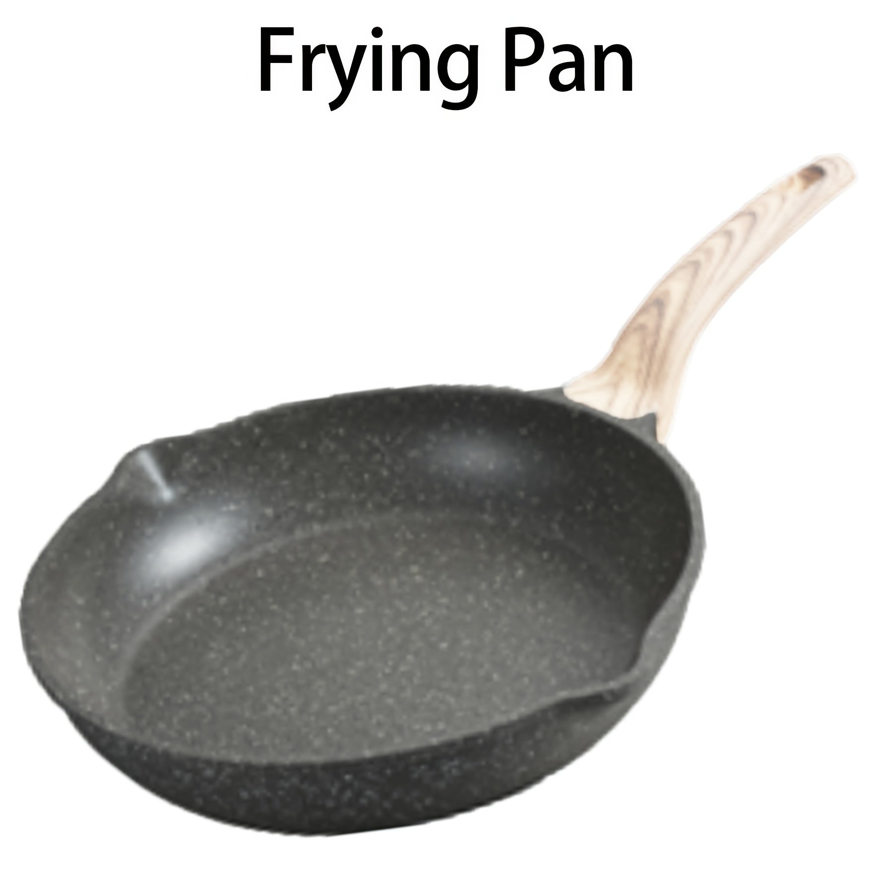 Nova Home yopishqoq qovurish panalari to'plami - 19.81 sm, 24.13 sm va 27.94 sm qovurish panalari, sovuq tutqich bilan, sog'lom tosh idishlardan tayyorlangan, induktsion pishirish uchun mos, PFOA dan xoli, yog'och tutqichga ega.