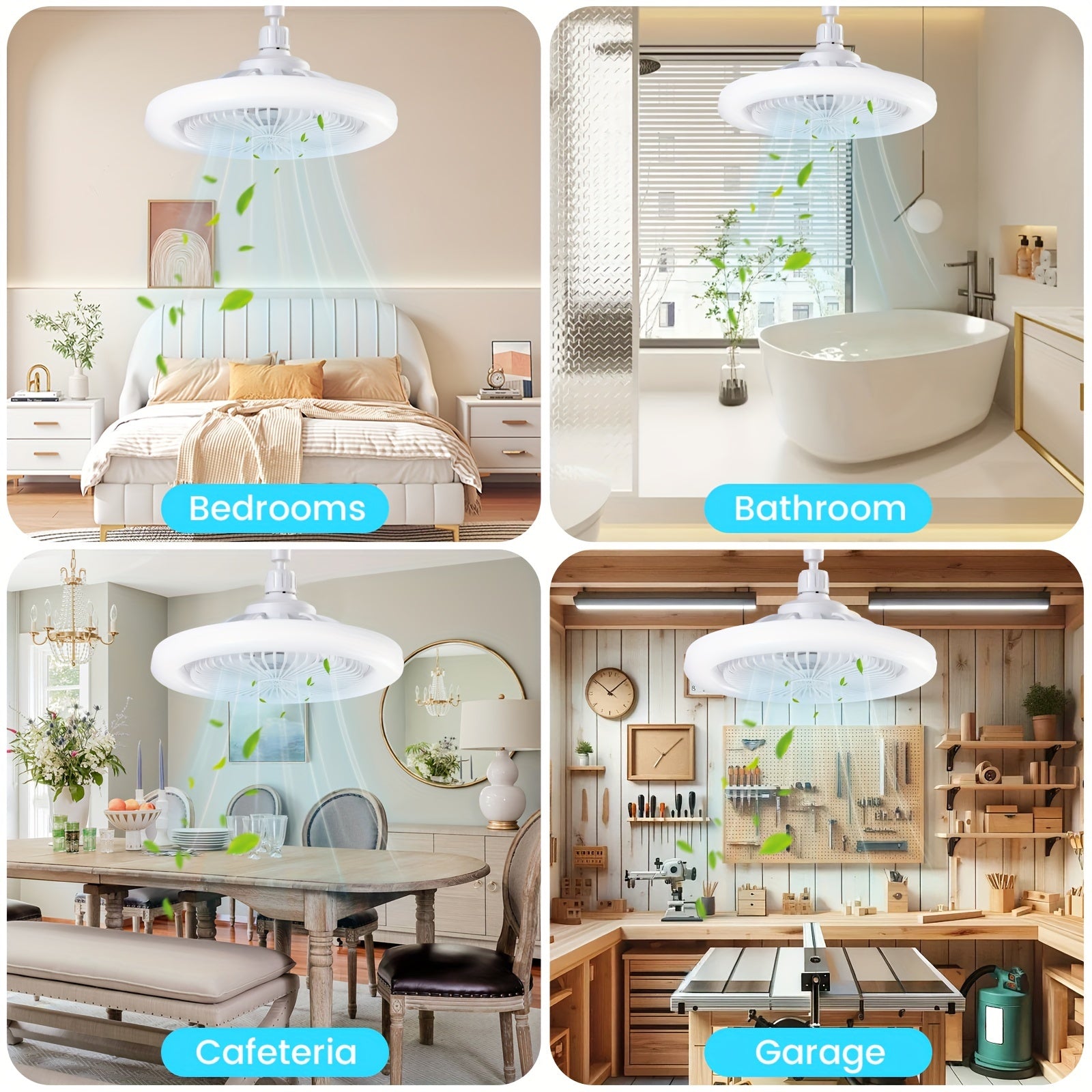 Цветовая меняющаяся светодиодная потолочная вентилятора с затемнением и пультом дистанционного управления