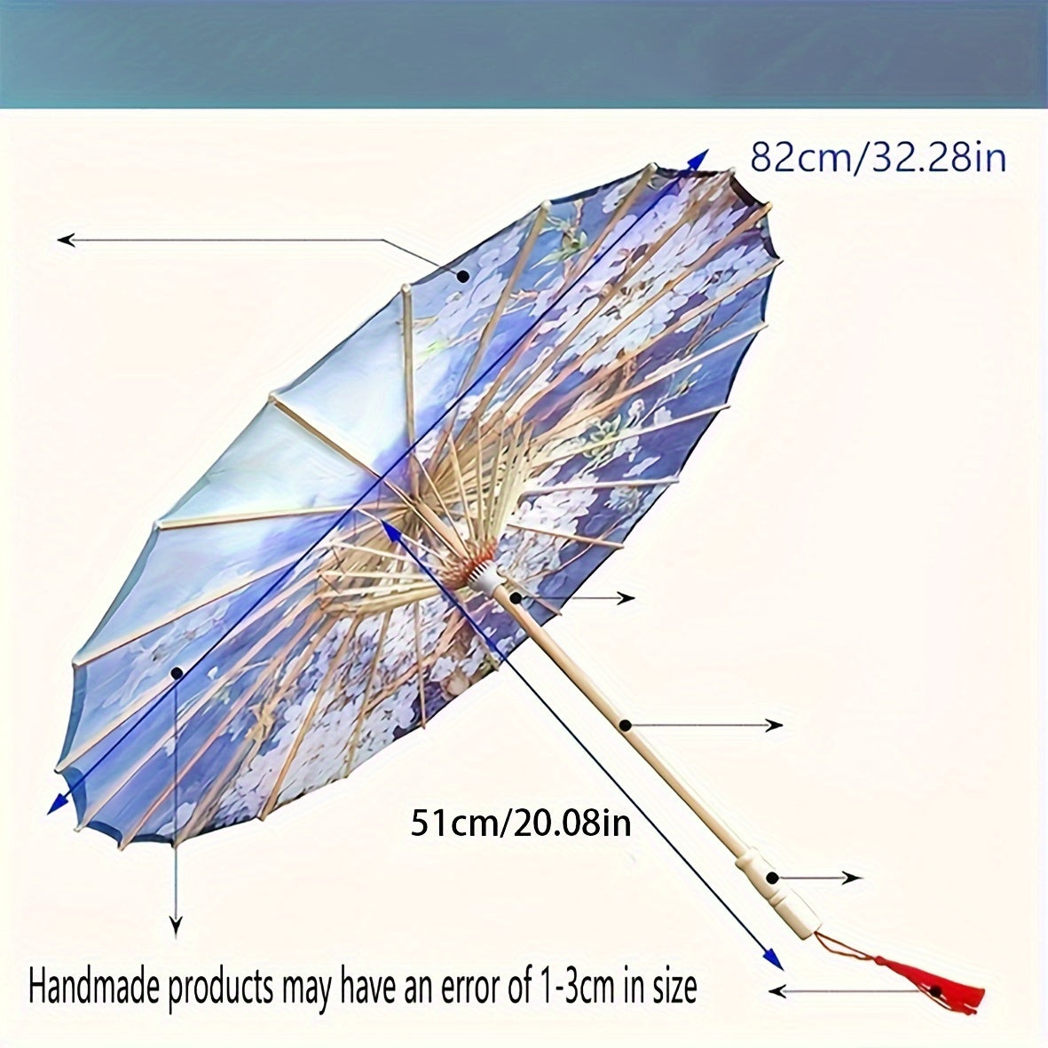 Pink Waterproof Silk Chinese Parasol with Floral and Butterfly Design for Weddings and Outdoor Events