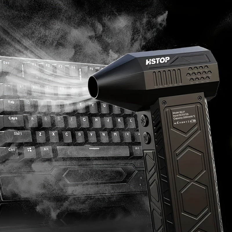 Gipertezlikda ishlaydigan qo'l bloveri, ichki chiroq bilan - USB orqali zaryadlanadigan, 10000mAh batareya, oshxonalarni, ochiq joylarni va hammomlarni tozalash uchun ko'p funksiyali jet fan.