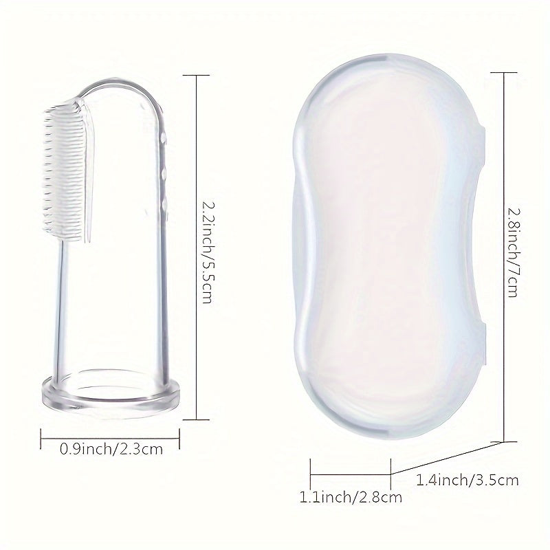 Kichkina silikondan tayyorlangan barmoqli tish choʻpchalari, chaqaloqlar va bolalar uchun, pushti, koʻk, shaffof