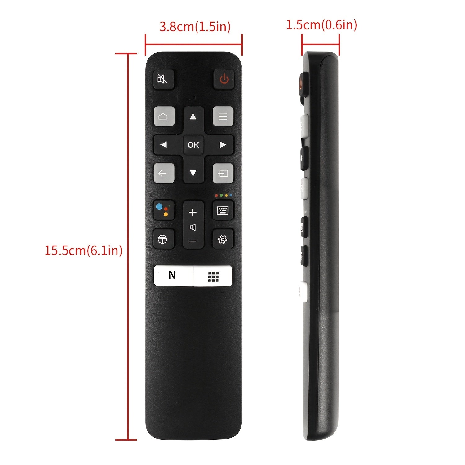 Control remoto para TV TCL 32-65 pulgadas con batería, duradero, de plástico, fácil de configurar