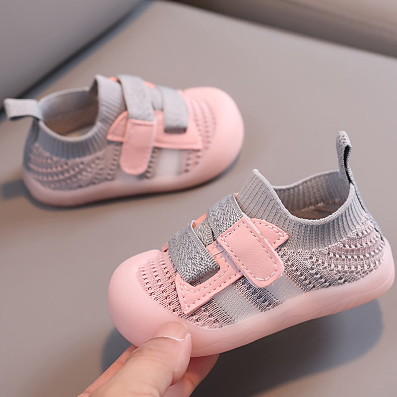 Toddler Breathable Non-Slip Sneakers with Dual Mesh for Spring Fall
