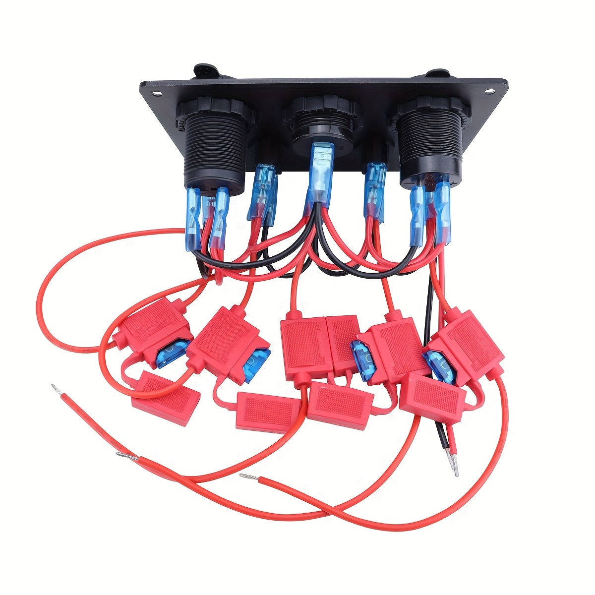 5 Sets Rocker Switch Panels with USB and Volt Meter for RVs Boats Trucks