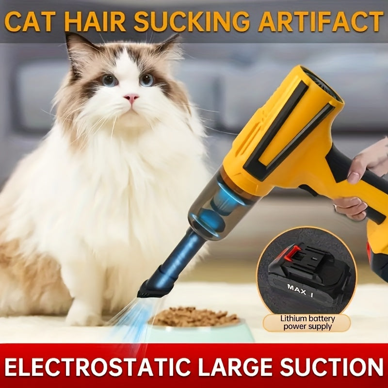 Мощный беспроводной пылесос с несколькими насадками для очистки салонов автомобилей, дома и офиса. Перезаряжаемый через USB, портативный и тихий в работе с длительным временем работы аккумулятора.