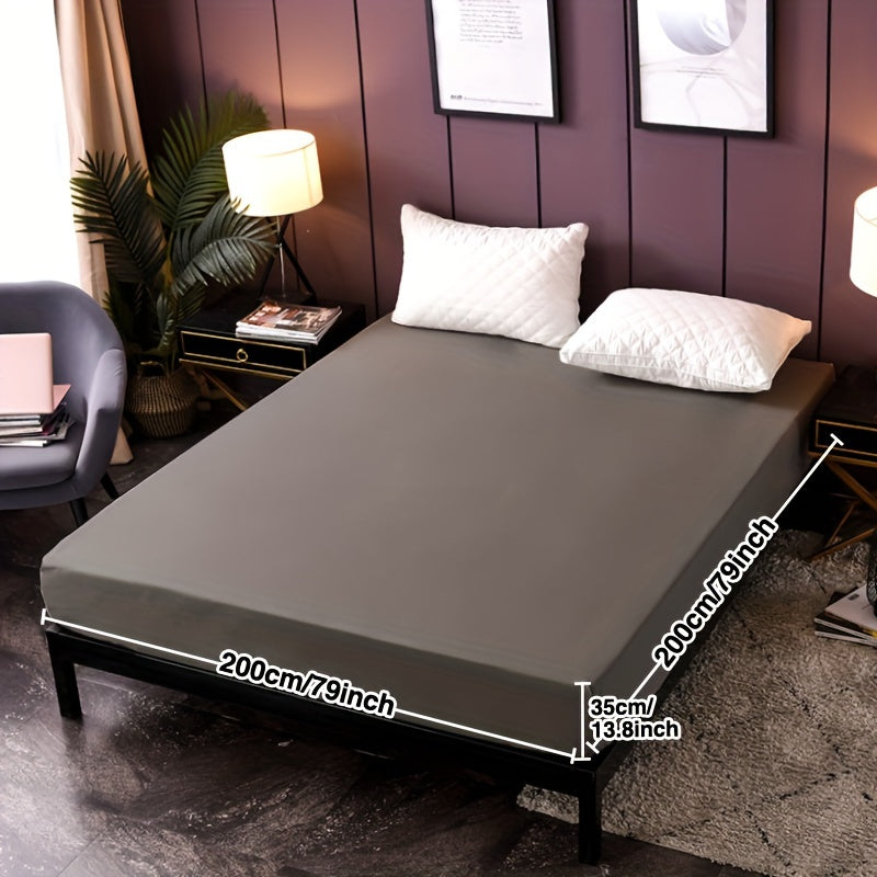 Waterproof Microfiber Fitted Sheet Soft Bed Sheet for Twin Full Queen King Sizes