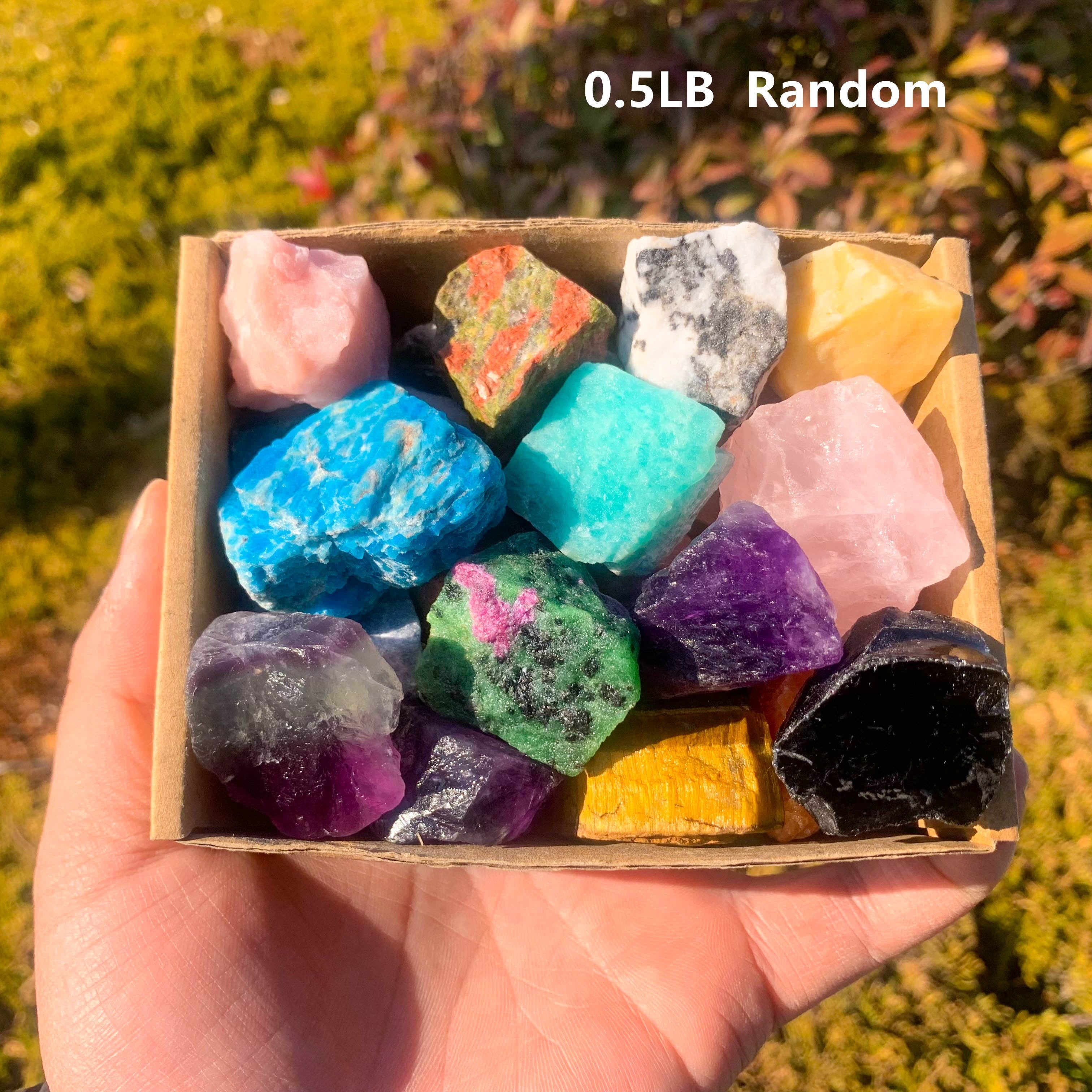 Natural Crystal Mixed Large Particle Raw Stones for Healing Reiki Chakra DIY Projects 226.8g 453.59g