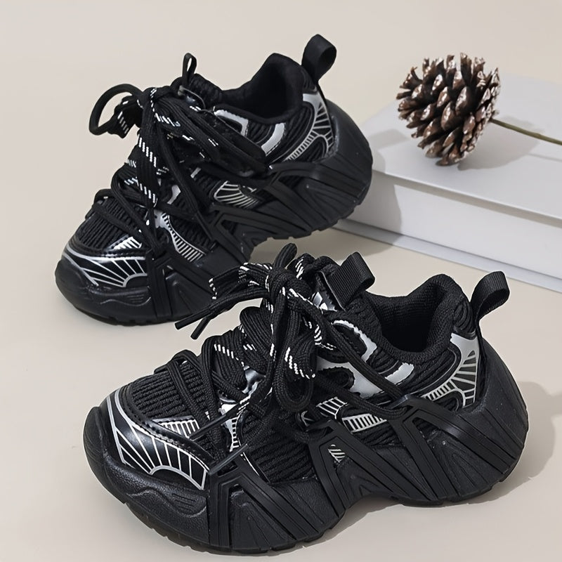 Kids' Casual Shoes for Boys and Girls Solid Color Mid Top PVC and Fabric