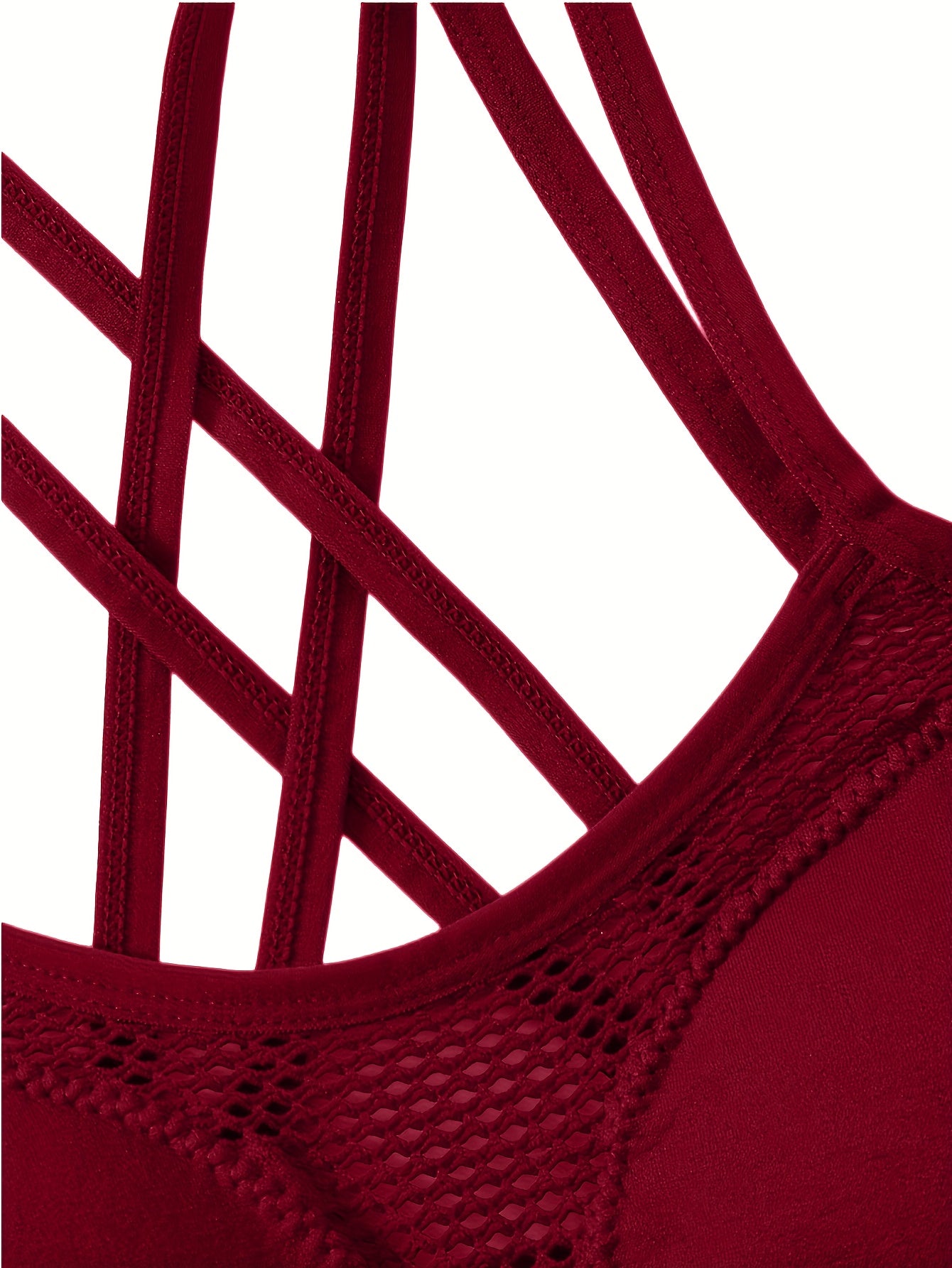 Women's Plus Size Seamless Sports Bra Yoga Running Crop Top with Cross-Back