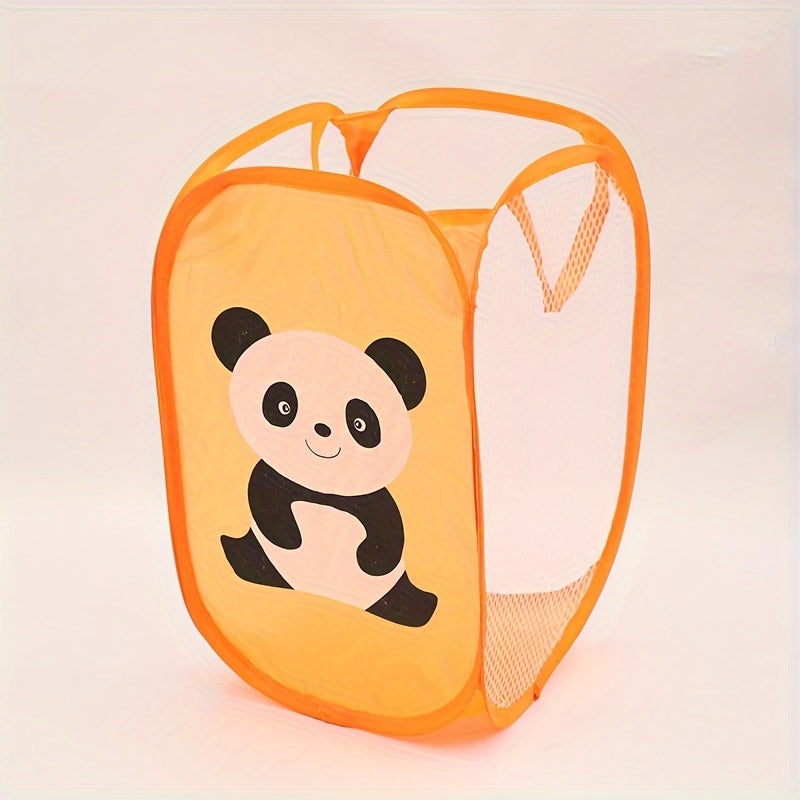 Cesto de ropa bohemio plegable con diseño de dibujos animados para ropa y almacenamiento