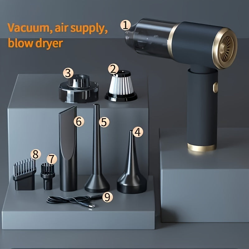 Aspiradora inalámbrica de mano para hogar y coche 2000mAh 50W 2-en-1