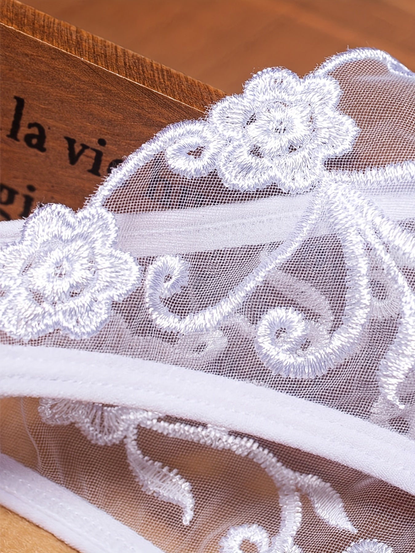 Women's White Crotchless Mesh Panties Low-Waisted Transparent Retro Lingerie