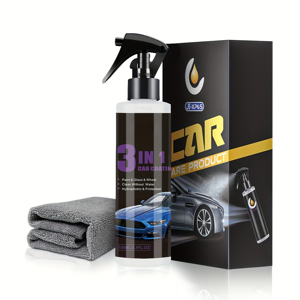 3-In-1 Ceramic Coating Spray High Protection Car Nano Polishing Sealant