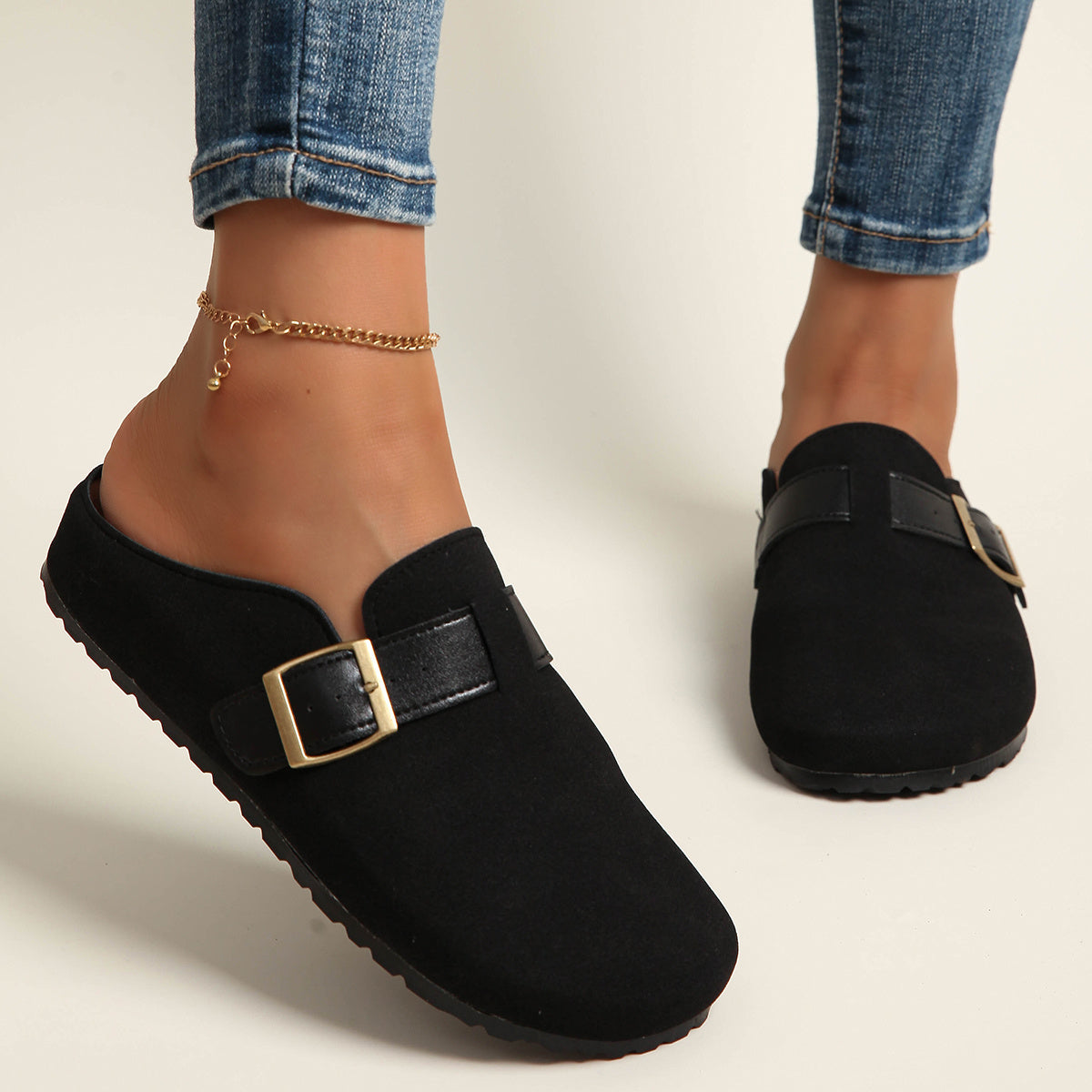 Women's Plus Size Mules Soft Sole Slip-On Casual Work Shoes