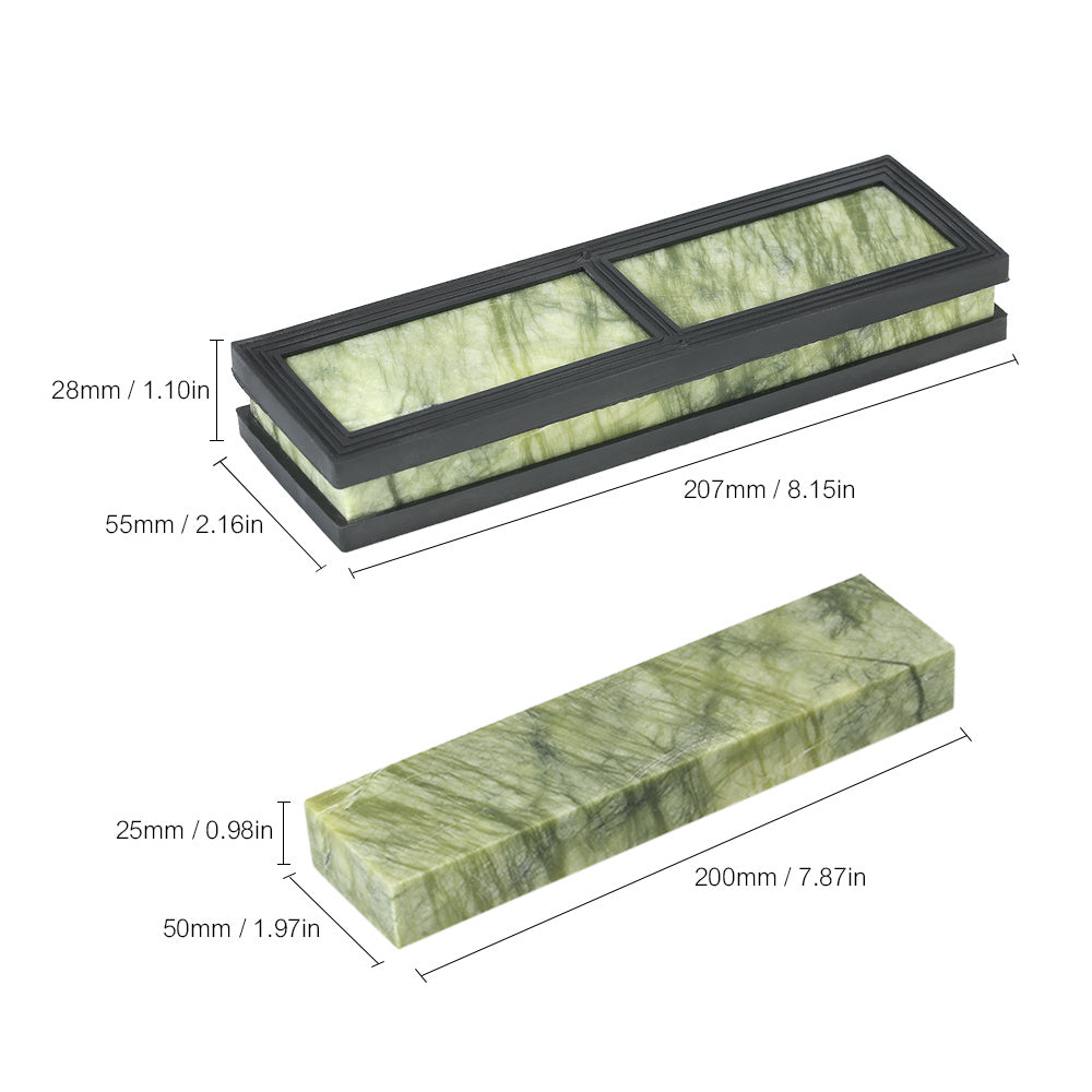 10,000 Grit Emerald Sharpening Stone with Non-Slip Holder for Kitchen Knives