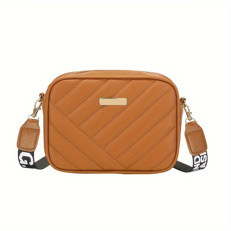 Embroidered Camera Bag Crossbody Lightweight PU Casual Fashion Spacious for Going Out