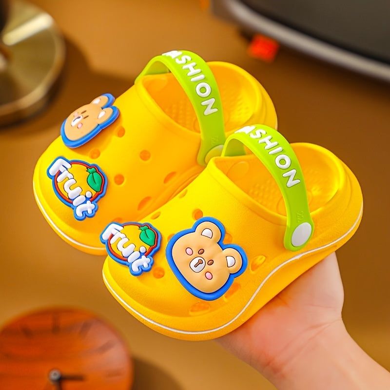Kids' Cartoon Clogs and Mules Breathable PVC Slip-On Sandals for Boys and Girls