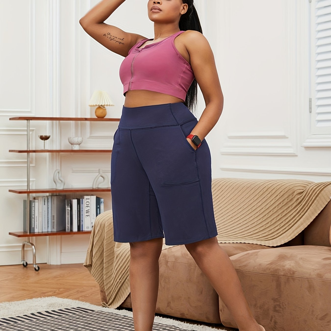 Ayollar uchun yoga shortsi kapri keng oyoqli kundalik mashg'ulot shimlari