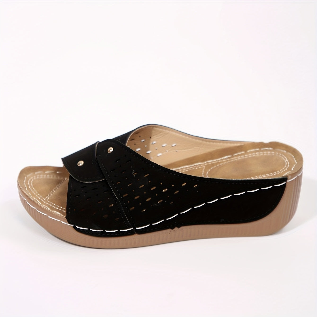 Women's Solid Color Slides Comfortable Arch Support Casual Summer Footwear