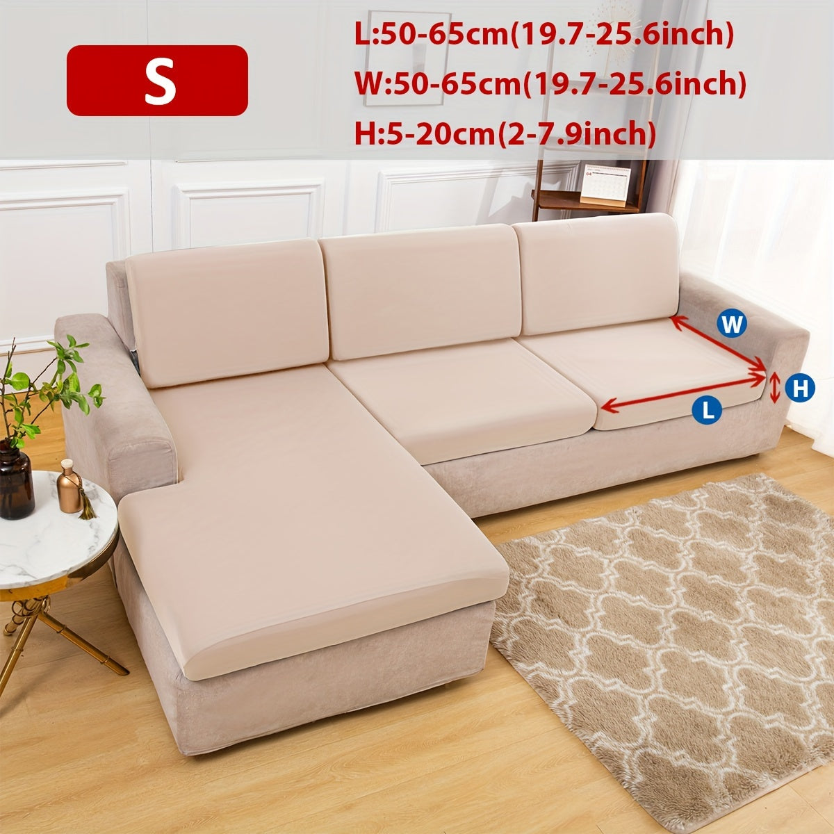 Klassik cho'ziladigan divan qoplamasi, armchair'dan bo'lak divanlargacha mos keladigan elastik lenta slipcover, mashinada yuviladigan polyester va spandeks aralashmasi, bitta o'rindiqdan to'rt o'rindiqli divanlargacha mos keladi.