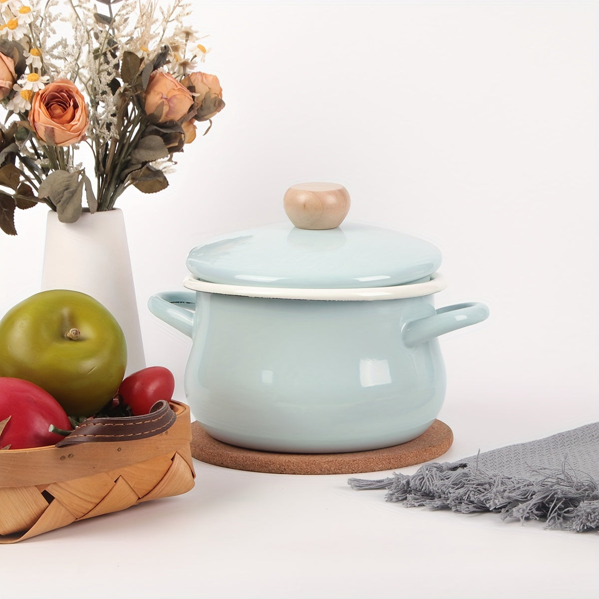 Enamel Cookware Non-Stick Soup Pot Stewing Pot with Large Capacity