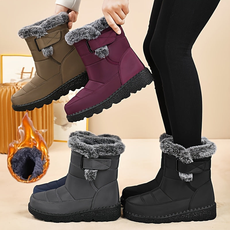 Женские зимние снегоступы с мягкой подкладкой, стильные, уютные и теплые обувь
