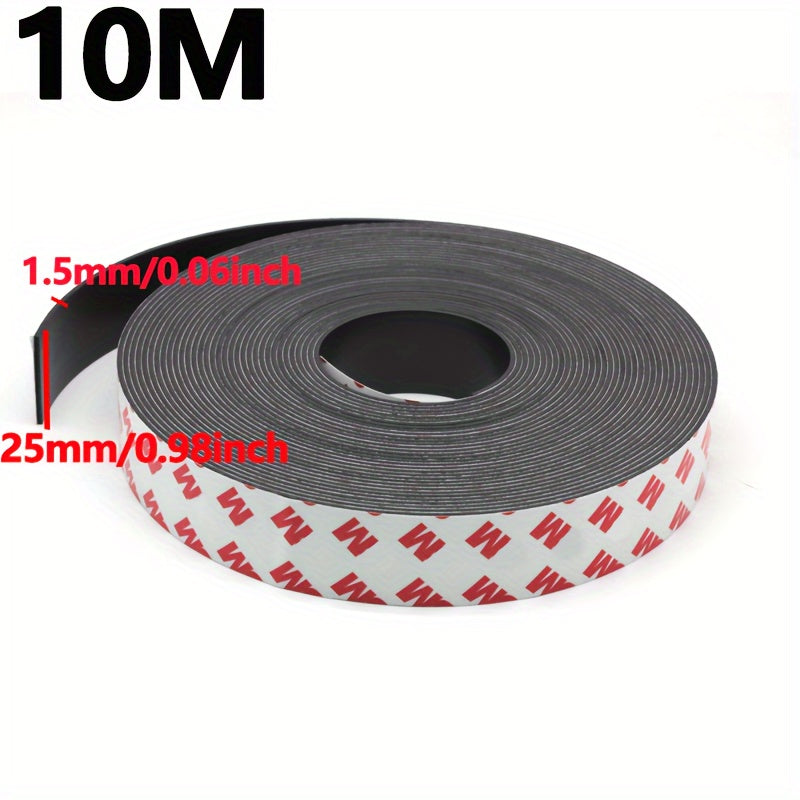 10M Magnetic Tape Roll Self-Adhesive Flex Magnets for Hanging Tools Home Decor