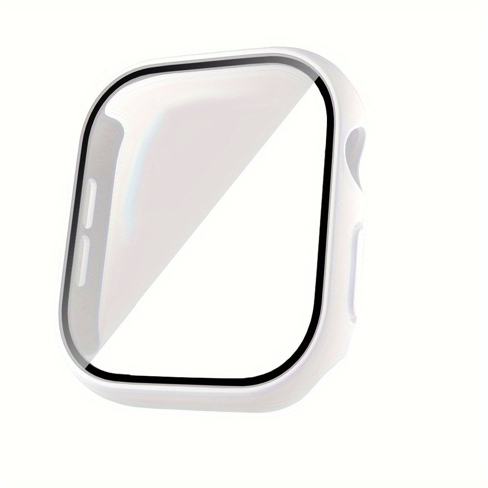 Tempered Glass Screen Protector Case for iWatch Series 4 5 6 7 8 9 10 SE 40mm 44mm 45mm 46mm Hard PC Bumper Scratch Resistant