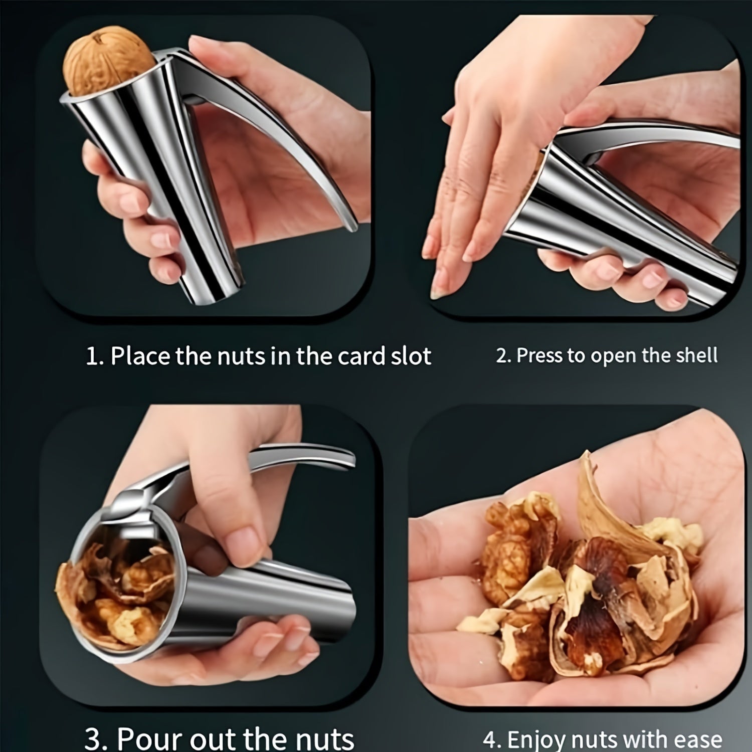 Sturdy Nutcracker Tool for Cracking Walnuts and Pecans, Easy to Handle Kitchen Utensil